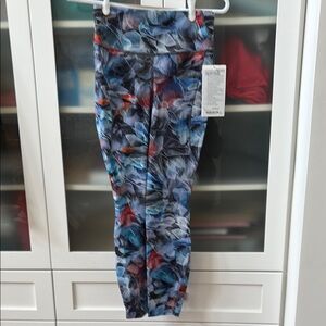Lululemon Fast and Free With Pockets Floral SZ 6 25” NWT❤️🖤💜